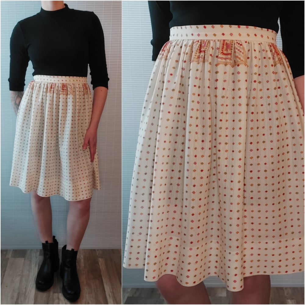 Vintage 80s High Waist Secretary Skirt Medium